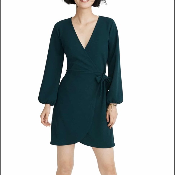 Madewell Dresses & Skirts - MADEWELL wrap dress long sleeve size S NWT